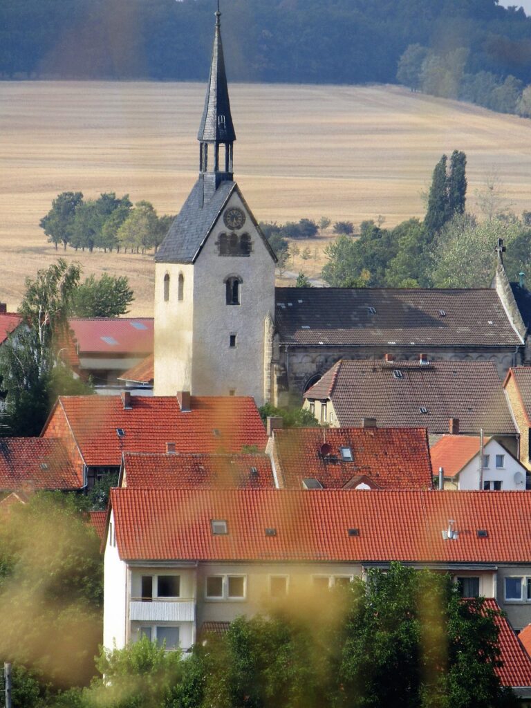 church, religion, resin, village, thale, warnstedt, architecture, building, germany